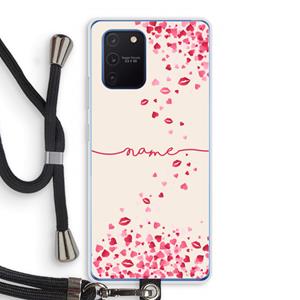 CaseCompany Hartjes en kusjes: Samsung Galaxy Note 10 Lite Transparant Hoesje met koord