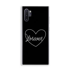 CaseCompany Forever heart black: Samsung Galaxy Note 10 Plus Transparant Hoesje