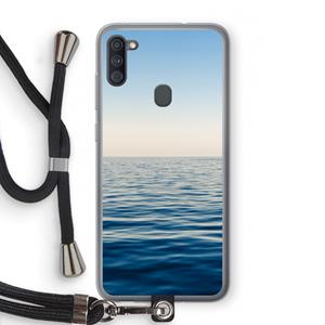 CaseCompany Water horizon: Samsung Galaxy A11 Transparant Hoesje met koord