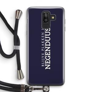 CaseCompany Blijve plakken in Negenduust: Samsung Galaxy J8 (2018) Transparant Hoesje met koord
