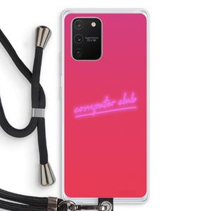 CaseCompany Vice Glow: Samsung Galaxy S10 Lite Transparant Hoesje met koord