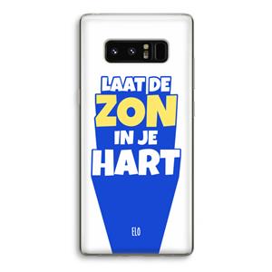 CaseCompany Laat de zon in je hart: Samsung Galaxy Note 8 Transparant Hoesje