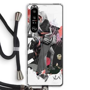 CaseCompany Dissimulation du réel: Sony Xperia 1 III Transparant Hoesje met koord
