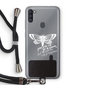 CaseCompany Good or bad: Samsung Galaxy A11 Transparant Hoesje met koord