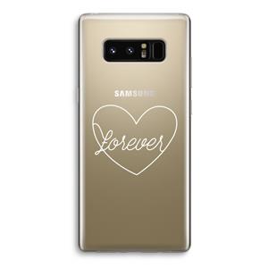 CaseCompany Forever heart pastel: Samsung Galaxy Note 8 Transparant Hoesje