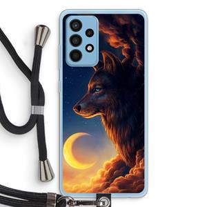 CaseCompany Night Guardian: Samsung Galaxy A52 Transparant Hoesje met koord
