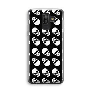 CaseCompany Musketon Skulls: Samsung Galaxy J8 (2018) Transparant Hoesje