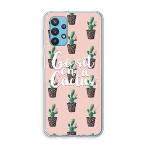 CaseCompany Cactus quote: Samsung Galaxy A32 4G Transparant Hoesje