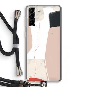 CaseCompany Lava: Samsung Galaxy S21 Plus Transparant Hoesje met koord