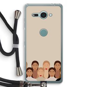 CaseCompany Girls girls girls: Sony Xperia XZ2 Compact Transparant Hoesje met koord