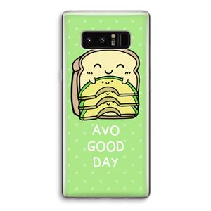 CaseCompany Avo Good Day: Samsung Galaxy Note 8 Transparant Hoesje