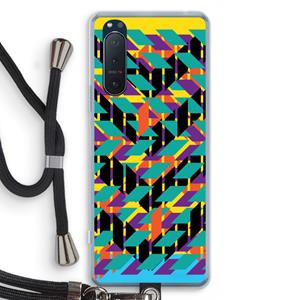 CaseCompany Skew Bee 1: Sony Xperia 5 II Transparant Hoesje met koord