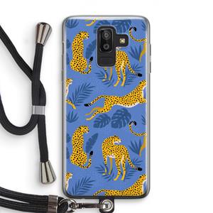 CaseCompany Luipaard: Samsung Galaxy J8 (2018) Transparant Hoesje met koord