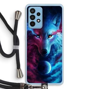 CaseCompany Where Light And Dark Meet: Samsung Galaxy A52 Transparant Hoesje met koord