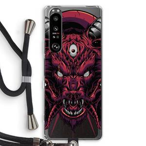 CaseCompany Hell Hound and Serpents: Sony Xperia 1 III Transparant Hoesje met koord
