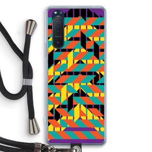 CaseCompany Skew Bee 2: Sony Xperia 5 II Transparant Hoesje met koord