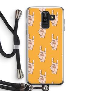 CaseCompany Rock: Samsung Galaxy J8 (2018) Transparant Hoesje met koord