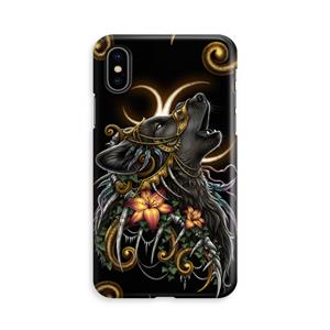 CaseCompany Huilende Wolf: iPhone Xs Volledig Geprint Hoesje