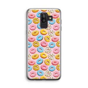 CaseCompany Pink donuts: Samsung Galaxy J8 (2018) Transparant Hoesje