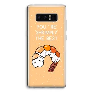 CaseCompany You're Shrimply The Best: Samsung Galaxy Note 8 Transparant Hoesje