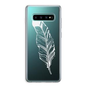 CaseCompany Pluim: Samsung Galaxy S10 Plus Transparant Hoesje