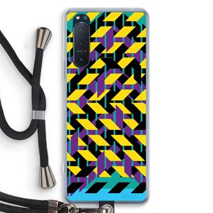 CaseCompany Skew Bee 3: Sony Xperia 5 II Transparant Hoesje met koord