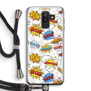 CaseCompany Pow Smack: Samsung Galaxy J8 (2018) Transparant Hoesje met koord