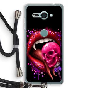 CaseCompany Dodelijk zoet: Sony Xperia XZ2 Compact Transparant Hoesje met koord