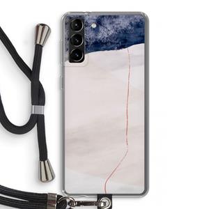 CaseCompany Stone White: Samsung Galaxy S21 Plus Transparant Hoesje met koord