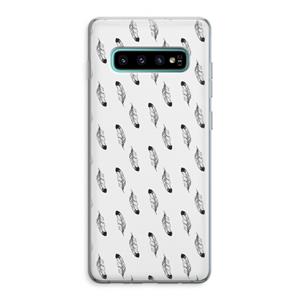 CaseCompany Pluimen: Samsung Galaxy S10 Plus Transparant Hoesje