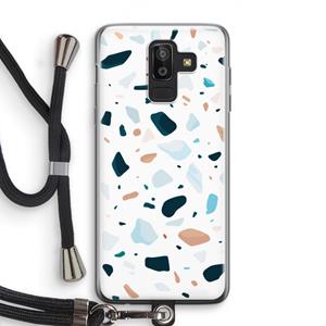 CaseCompany Terrazzo N°13: Samsung Galaxy J8 (2018) Transparant Hoesje met koord