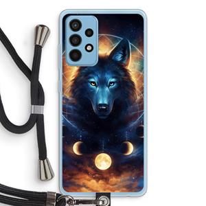 CaseCompany Wolf Dreamcatcher: Samsung Galaxy A52 Transparant Hoesje met koord