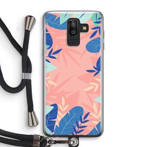 CaseCompany Tropisch: Samsung Galaxy J8 (2018) Transparant Hoesje met koord