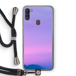 CaseCompany Sunset pastel: Samsung Galaxy A11 Transparant Hoesje met koord