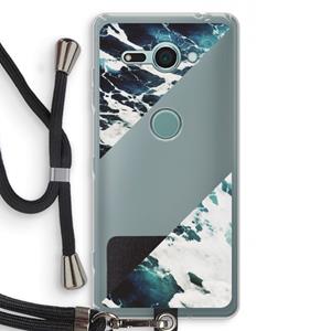 CaseCompany Golven: Sony Xperia XZ2 Compact Transparant Hoesje met koord