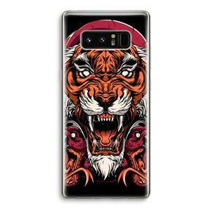 CaseCompany Tiger and Rattlesnakes: Samsung Galaxy Note 8 Transparant Hoesje