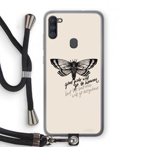 CaseCompany Good or bad: Samsung Galaxy A11 Transparant Hoesje met koord