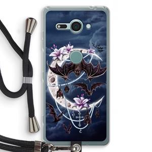 CaseCompany Vleermuizen Maan: Sony Xperia XZ2 Compact Transparant Hoesje met koord