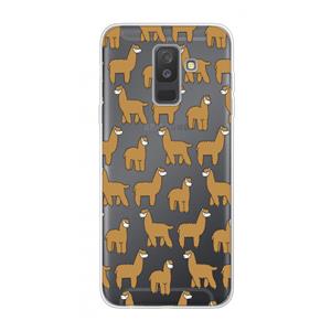 CaseCompany Alpacas: Samsung Galaxy A6 Plus (2018) Transparant Hoesje