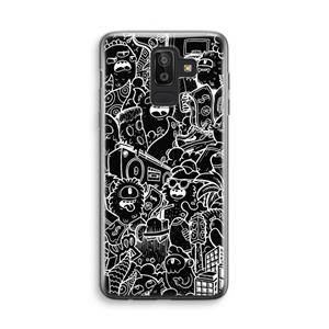 CaseCompany Vexx Black City : Samsung Galaxy J8 (2018) Transparant Hoesje