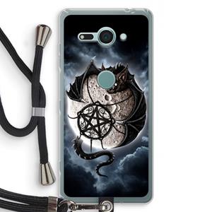 CaseCompany Volle maan: Sony Xperia XZ2 Compact Transparant Hoesje met koord