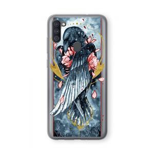 CaseCompany Golden Raven: Samsung Galaxy A11 Transparant Hoesje