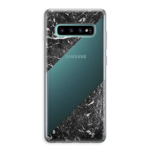 CaseCompany Zwart marmer: Samsung Galaxy S10 Plus Transparant Hoesje