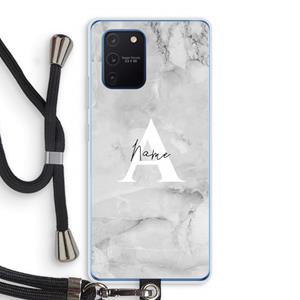 CaseCompany Ivory Marble: Samsung Galaxy Note 10 Lite Transparant Hoesje met koord