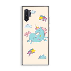 CaseCompany Vliegende eenhoorn: Samsung Galaxy Note 10 Plus Transparant Hoesje