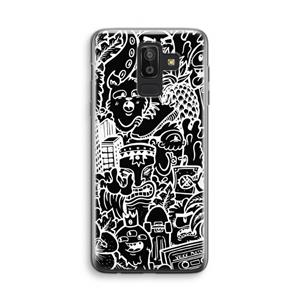 CaseCompany Vexx Black Mixtape: Samsung Galaxy J8 (2018) Transparant Hoesje