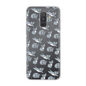 CaseCompany Poezen: Samsung Galaxy A6 Plus (2018) Transparant Hoesje