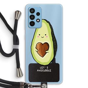 CaseCompany Avocuddle: Samsung Galaxy A52 Transparant Hoesje met koord