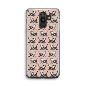 CaseCompany Zwarte poes: Samsung Galaxy J8 (2018) Transparant Hoesje