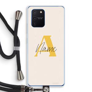 CaseCompany Amber Script: Samsung Galaxy Note 10 Lite Transparant Hoesje met koord